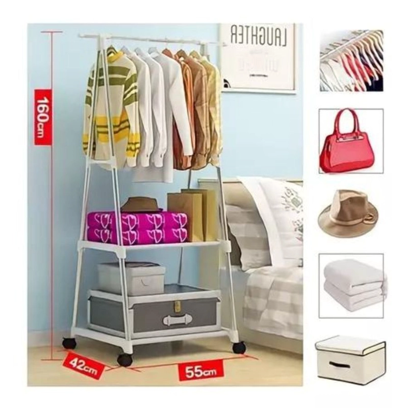 PERCHERO CLOSET ESTANTE ORGANIZADOR COLGADOR ROPA - 2