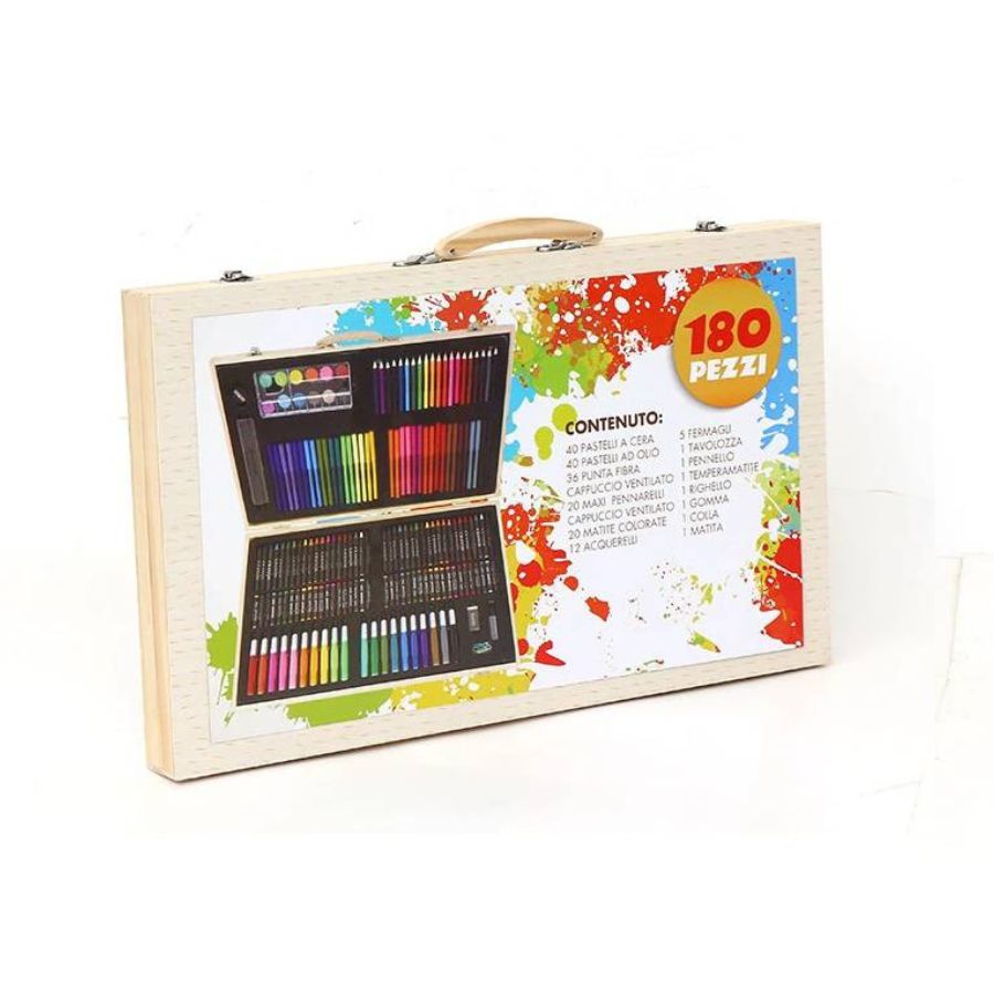 SET ARTE Y DIBUJO 180 PIEZAS MALETÍN DE PINTURA LÁPICES - 1