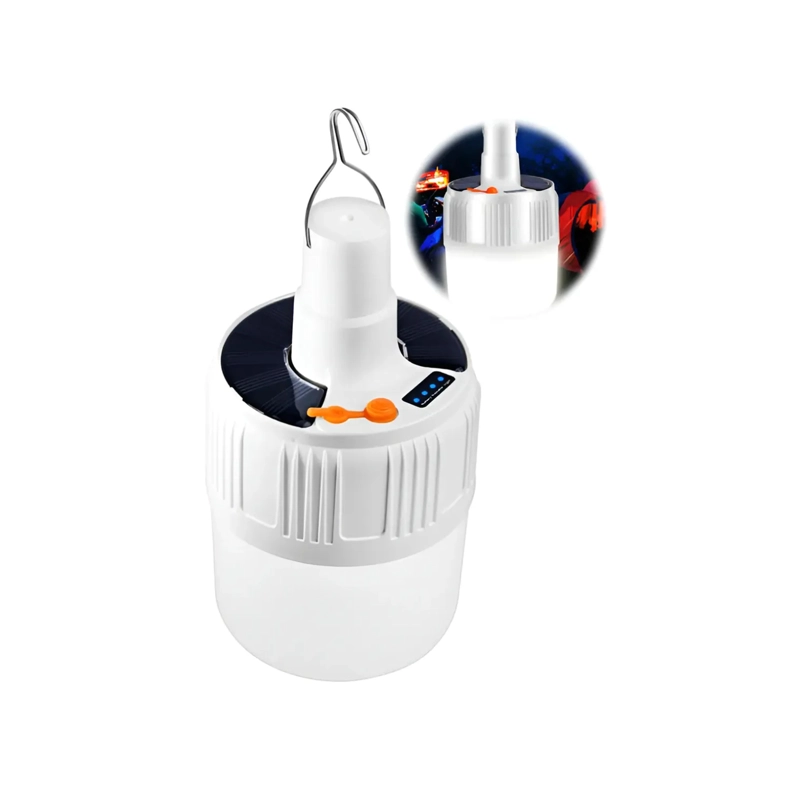 Lámpara Ampolleta Led Solar Recargable Usb Foco - 1