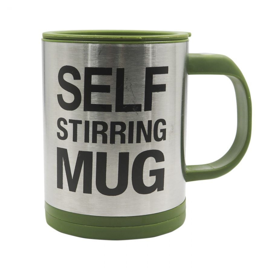 TAZÓN SELF MUG CON REVOLVEDOR AUTOMÁTICO ELÉCTRICO VERDE - 1