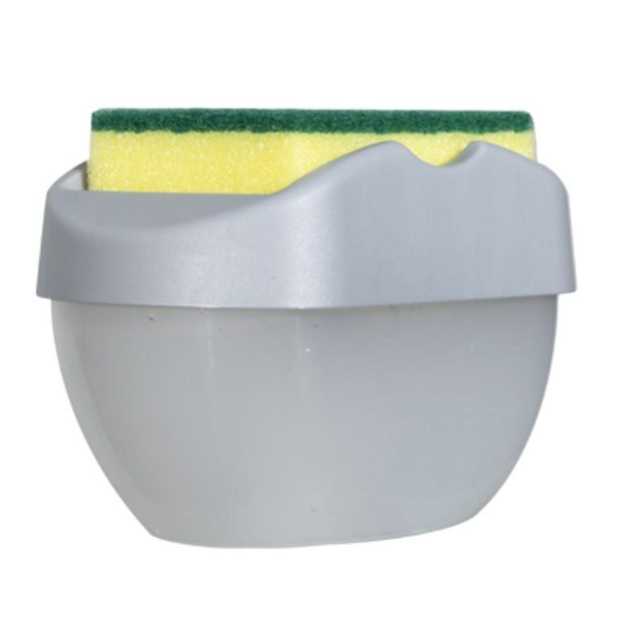 DISPENSADOR DE JABÓN CLICK VENTAS GRIS CON ESPONJA - 1