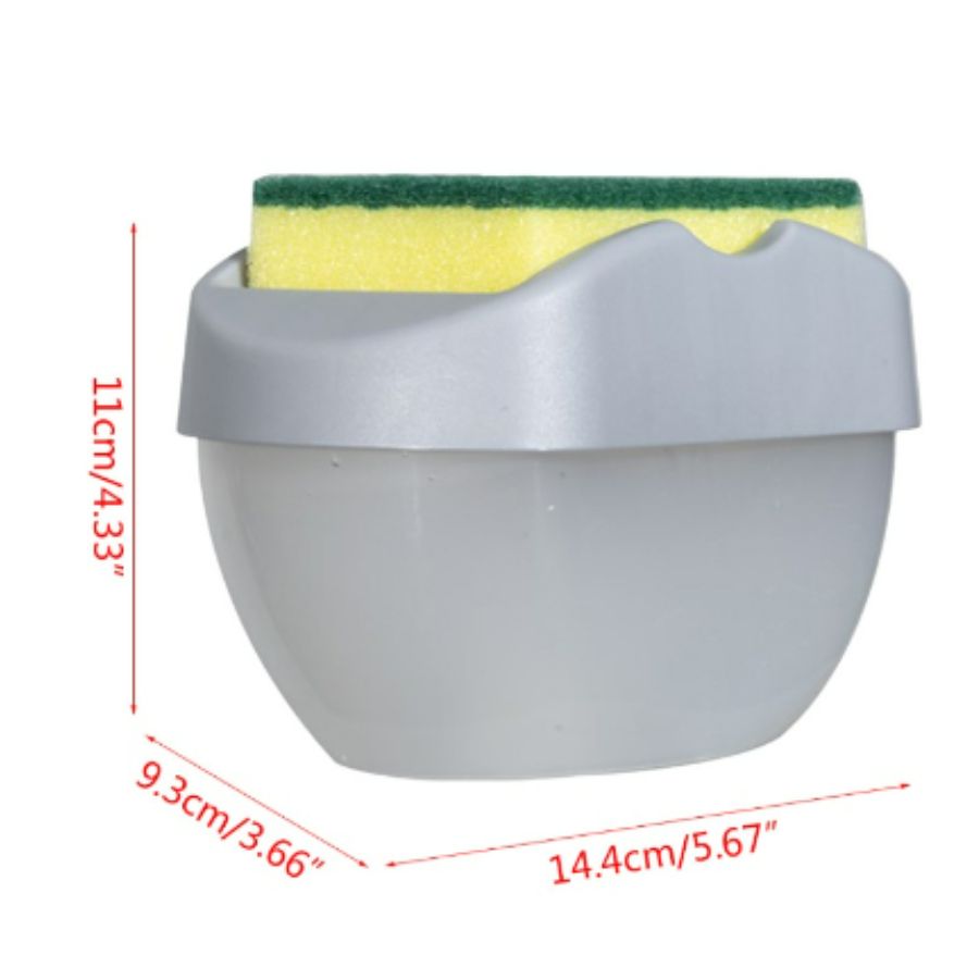 DISPENSADOR DE JABÓN CLICK VENTAS GRIS CON ESPONJA - 3