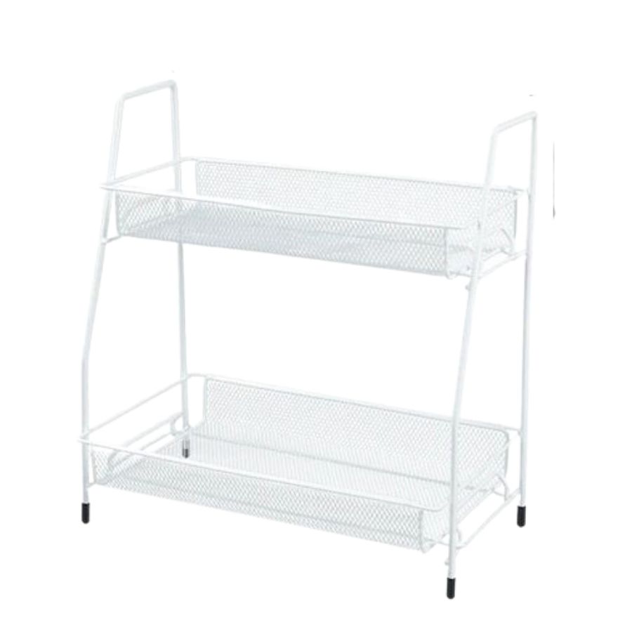 ESTANTE ORGANIZADOR CLICK VENTAS METAL BAÑOS COCINA SOPORTE BLANCO - 1