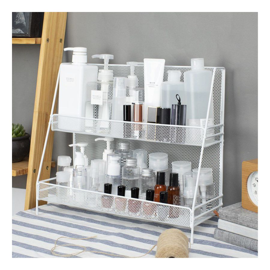 ESTANTE ORGANIZADOR CLICK VENTAS METAL BAÑOS COCINA SOPORTE BLANCO - 3