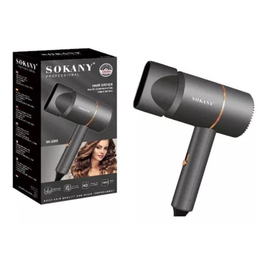 SECADOR DE CABELLO CLICK VENTAS 1200 W PORTATIL SOKANY HAIR DRYER - 2