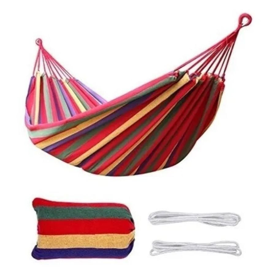 HAMACAS CON BOLSO CAMPING JARDIN CASA 240X 150CM - 3