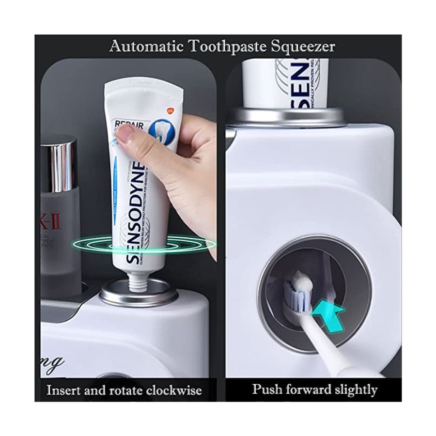 DISPENSADOR DE PASTA DENTAL CLICK VENTAS PLATEADO DE PARED - 2