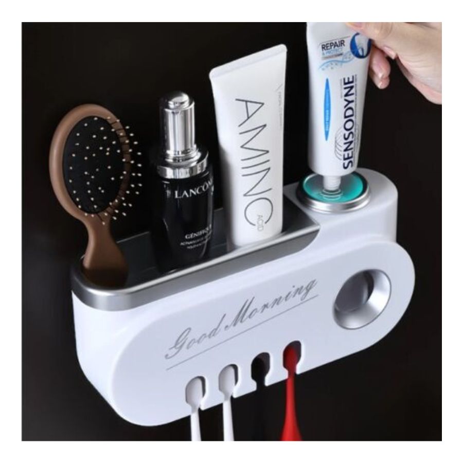 DISPENSADOR DE PASTA DENTAL CLICK VENTAS PLATEADO DE PARED - 4