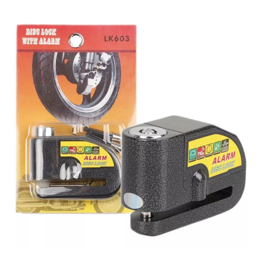 CANDADOS PARA MOTOS CON ALARMA BICICLETAS BICIMOTO ANTI ROBO - 2
