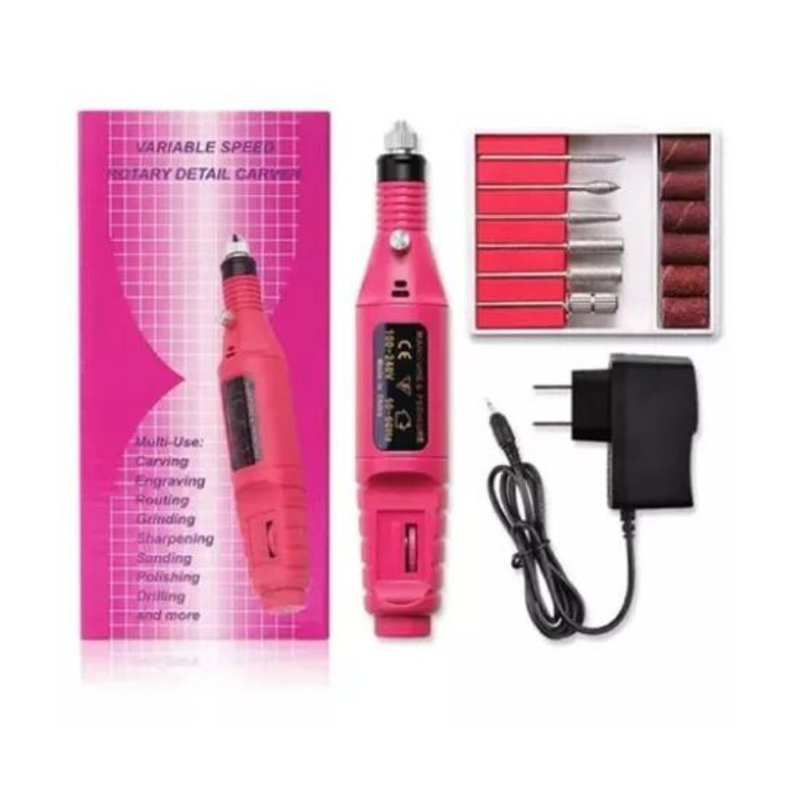 SET TORNO ELÉCTRICO MANICURE Y PEDICURE CLICK VENTAS PROFESIONAL - 2