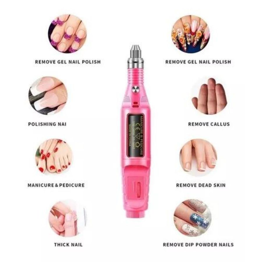 SET TORNO ELÉCTRICO MANICURE Y PEDICURE CLICK VENTAS PROFESIONAL - 4
