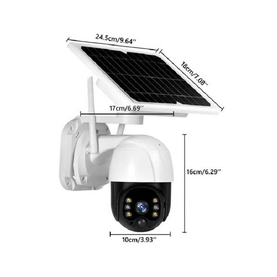 CÁMARA CLICK VENTAS IP SOLAR 360° SEGURIDAD WIFI EXTERIOR HD 1080P - 4