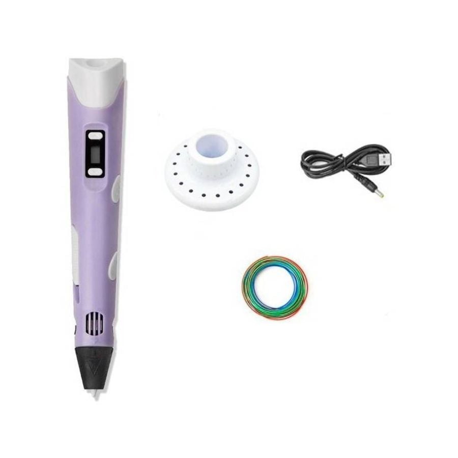 LAPIZ IMPRESORA CLICK VENTAS 3D MORADO 3 FILAMENTOS - 2