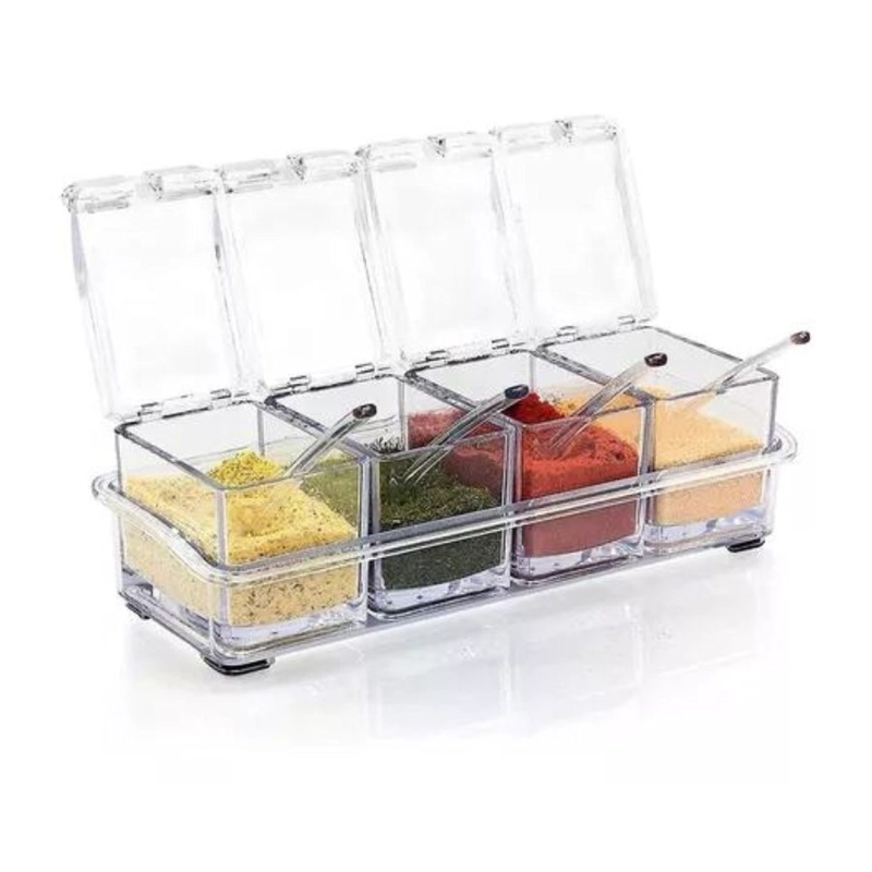 CAJA ORGANIZADOR CONDIMENTOS DE 4 PIEZAS PARA COCINA - 1