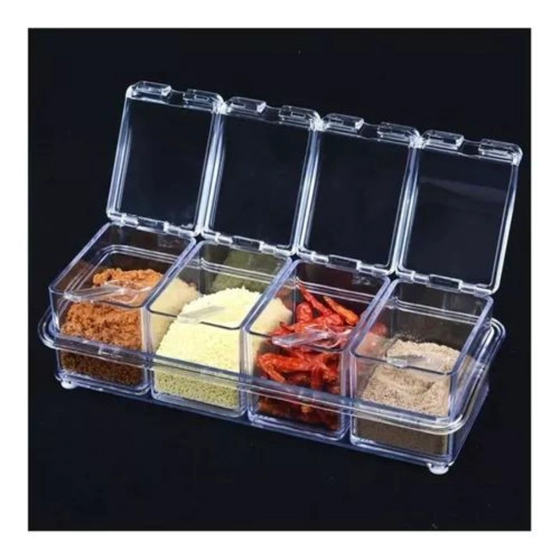 CAJA ORGANIZADOR CONDIMENTOS DE 4 PIEZAS PARA COCINA - 4