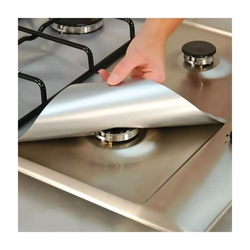 PACK 4 PAPEL ALUMINIO LAMINAS PROTECTOR COCINA ESTUFA FOGON - 3