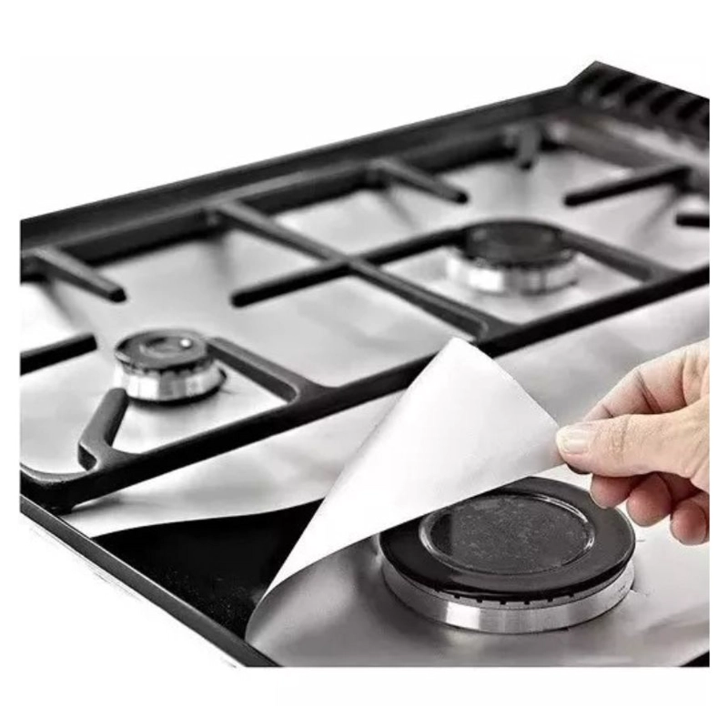 PACK 4 PAPEL ALUMINIO LAMINAS PROTECTOR COCINA ESTUFA FOGON - 4