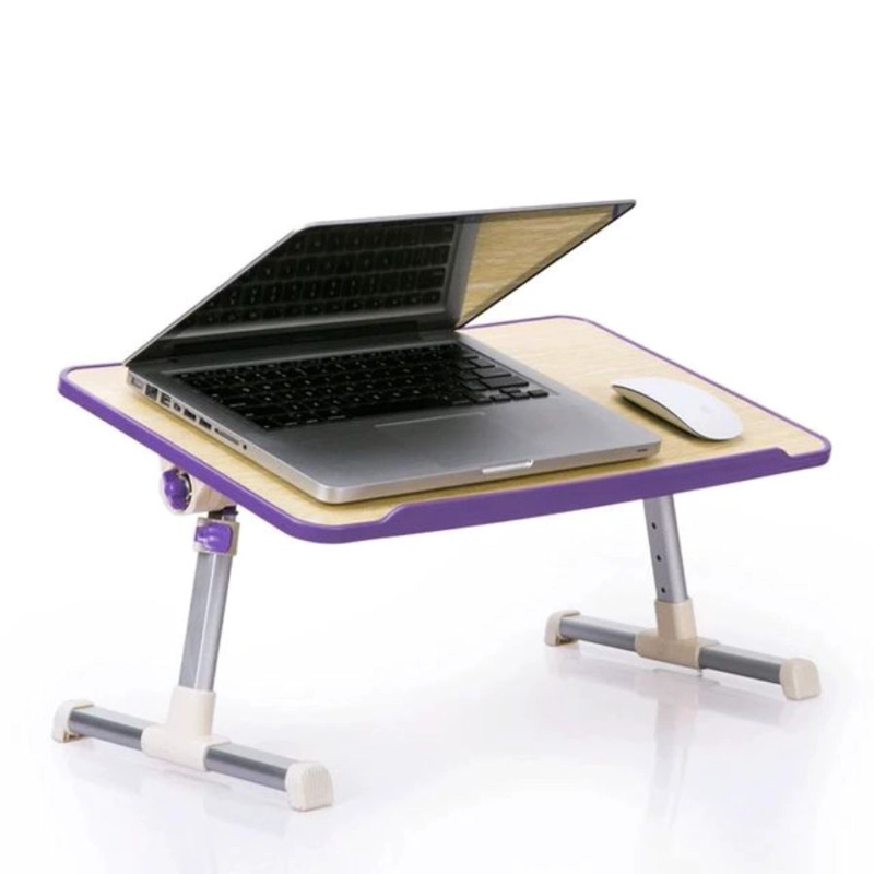 MESA CLICK VENTAS ESCRITORIO PLEGABLE NOTEBOOK MORADA MADERA - 1