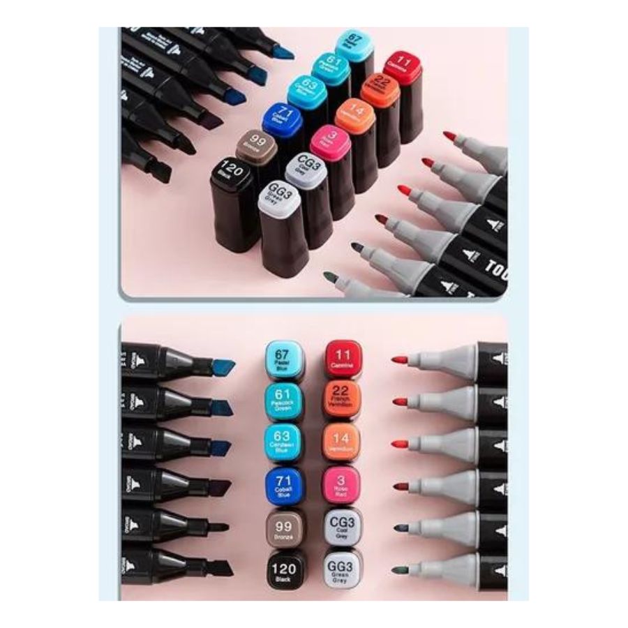 SET DE MARCADORES CLICK VENTAS 48 COLOR DOBLE PUNTA FINA Y GRUESA - 4