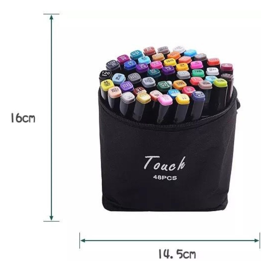 SET DE MARCADORES CLICK VENTAS 48 COLOR DOBLE PUNTA FINA Y GRUESA - 5