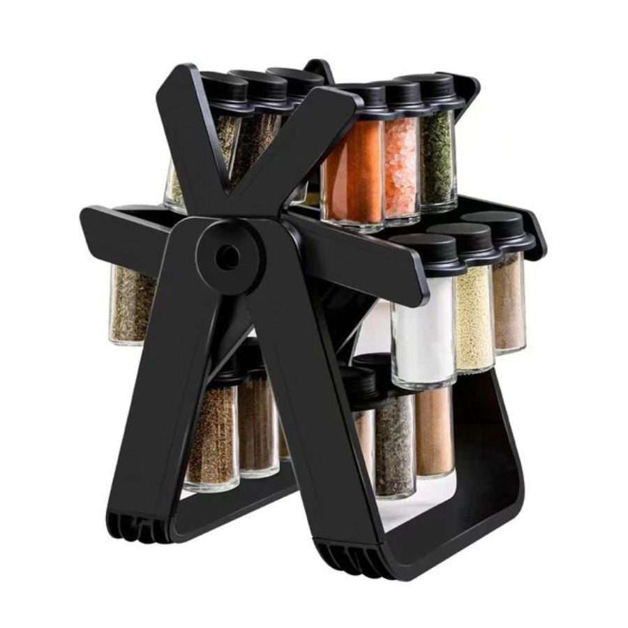 ESPECIERO GIRATORIO COCINA 18 FRASCOS ROTATIVO 360° PRACTICO - 1
