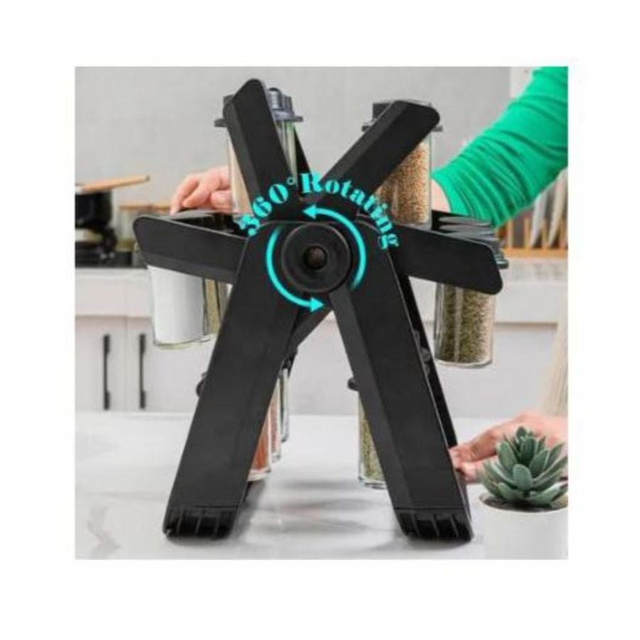 ESPECIERO GIRATORIO COCINA 18 FRASCOS ROTATIVO 360° PRACTICO - 4