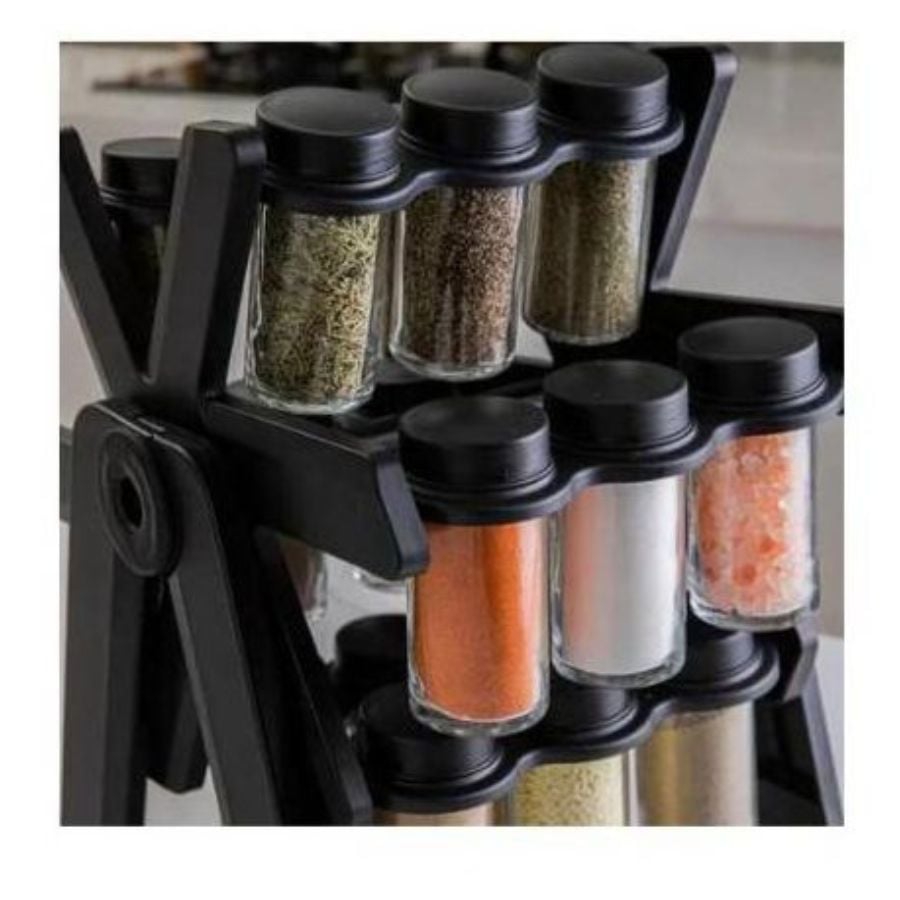 ESPECIERO GIRATORIO COCINA 18 FRASCOS ROTATIVO 360° PRACTICO - 5