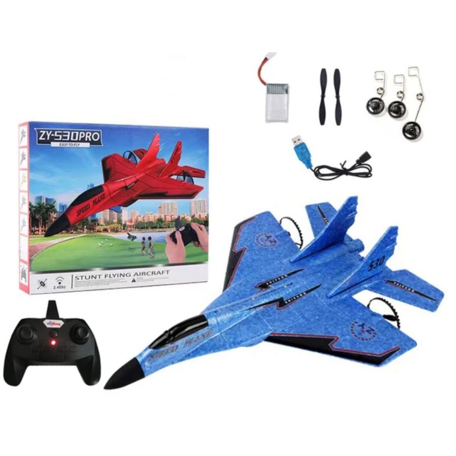 AVIÓN CLICK VENTAS AZUL PLANEADOR ACROBÁTICO TELEDIRIGIDO CONTROL REMOTO - 2