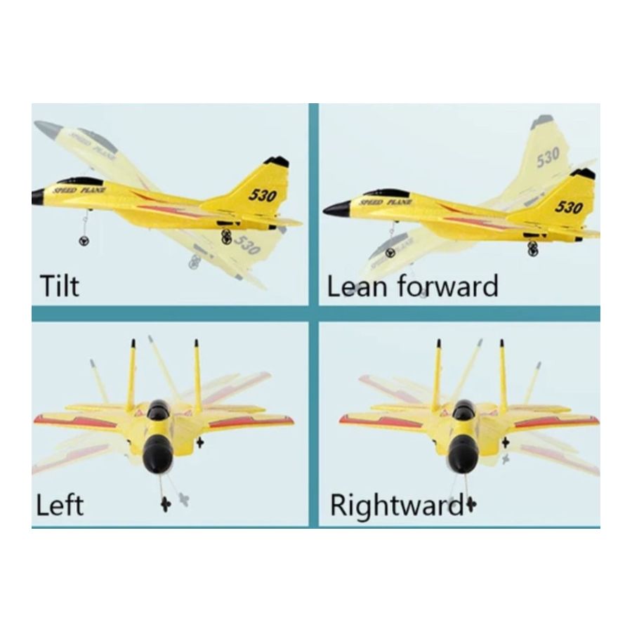 AVIÓN CLICK VENTAS AZUL PLANEADOR ACROBÁTICO TELEDIRIGIDO CONTROL REMOTO - 3