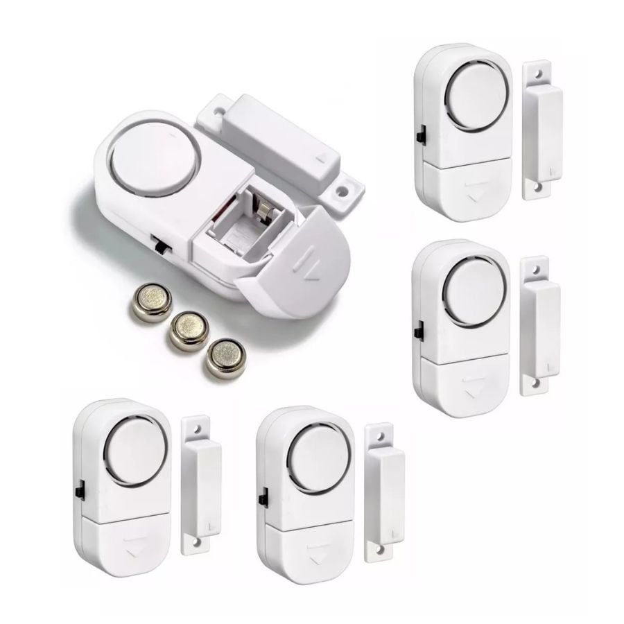 PACK 4 CLICK VENTAS PARA PUERTA VENTANA CON SENSOR MAGNÉTICO 90DB - 1