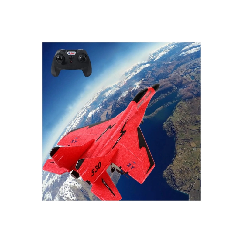 AVIÓN CLICK VENTAS ROJO PLANEADOR ACROBÁTICO TELEDIRIGIDO CONTROL REMOTO - 2