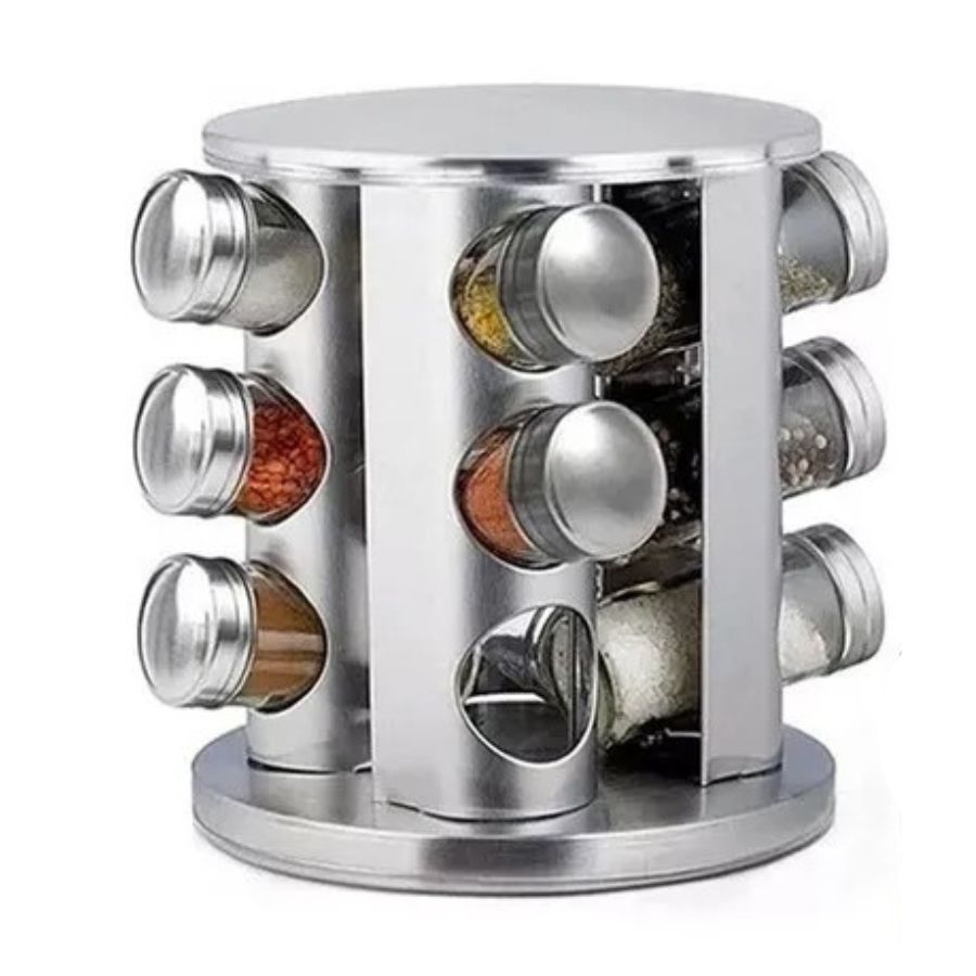 RACK CONDIMENTERO ESPECIERO GIRATORIO COCINA 12 PCS - 1