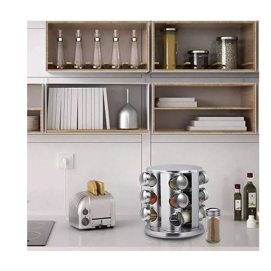 RACK CONDIMENTERO ESPECIERO GIRATORIO COCINA 12 PCS - 3