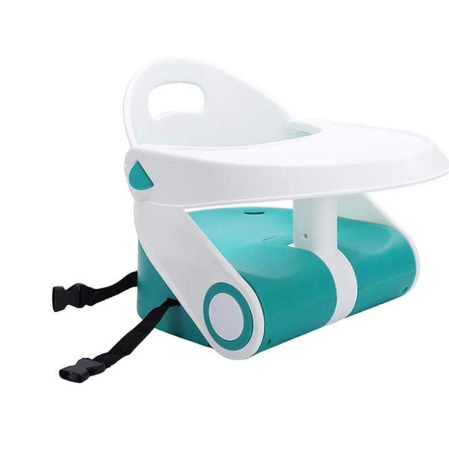 SILLA CLICK VENTAS BEBÉ COMER ALIMENTACIÓN PLEGABLE AZUL - 1