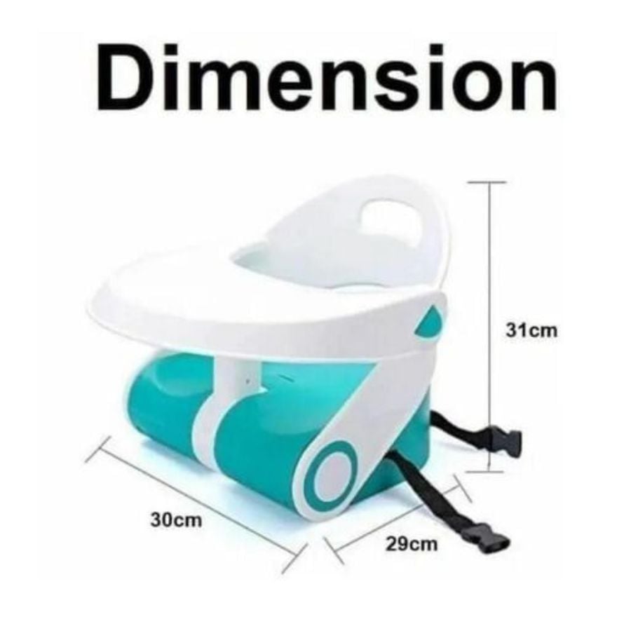 SILLA CLICK VENTAS BEBÉ COMER ALIMENTACIÓN PLEGABLE AZUL - 2