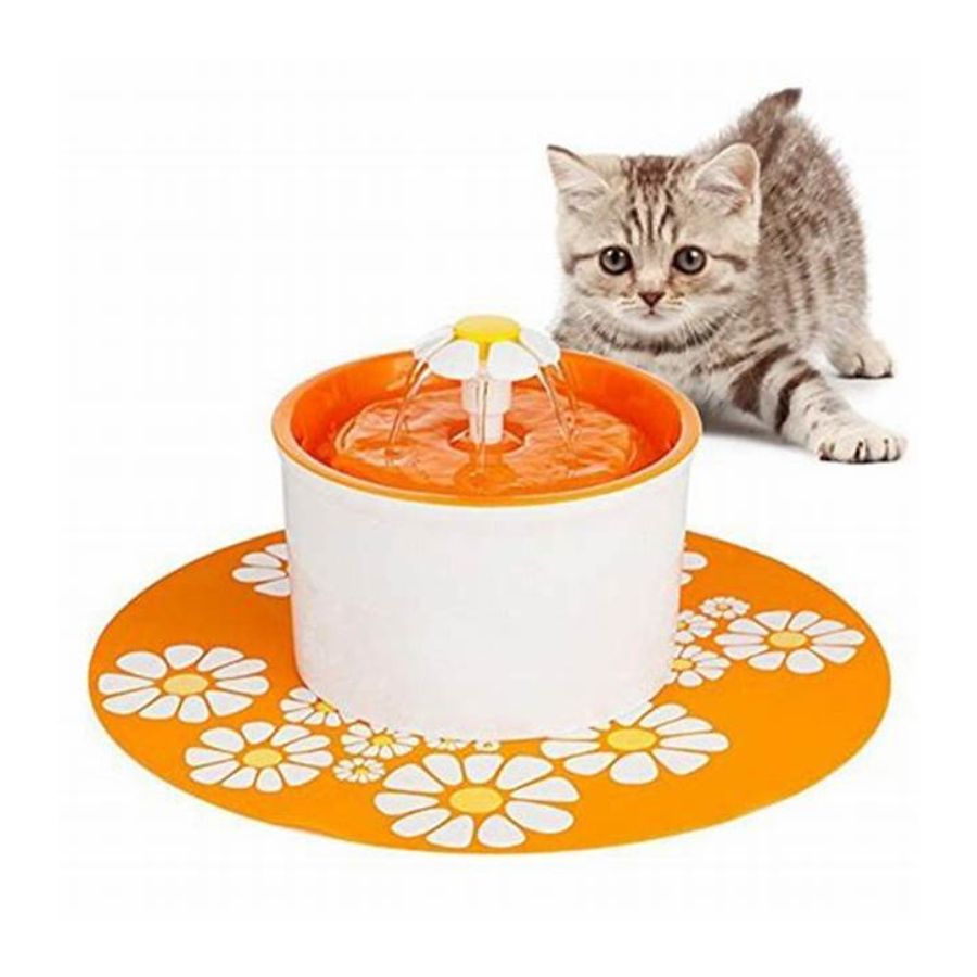 BEBEDERO PERROS CLICK VENTAS DISPENSADOR FUENTE AGUA NARANJA - 2