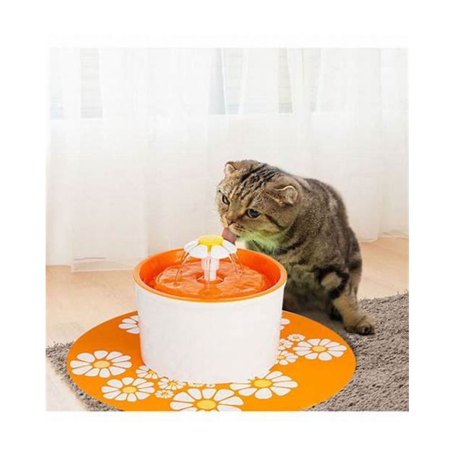 BEBEDERO PERROS CLICK VENTAS DISPENSADOR FUENTE AGUA NARANJA - 3