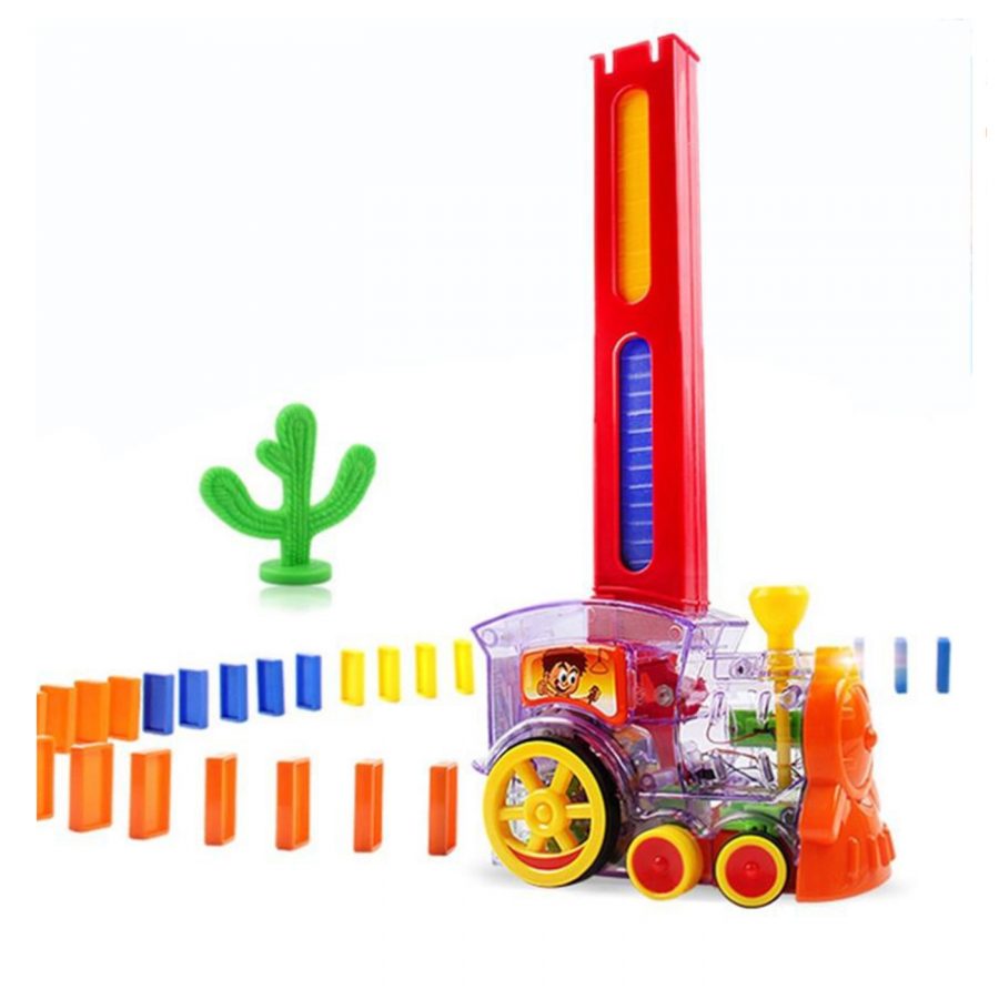 JUEGO DE BLOQUES DE CONSTRUCCIÓN CLICK VENTAS MULTICOLOR TREN DOMINÓ PARA NIÑOS - 4