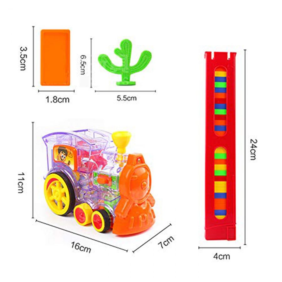 JUEGO DE BLOQUES DE CONSTRUCCIÓN CLICK VENTAS MULTICOLOR TREN DOMINÓ PARA NIÑOS - 5