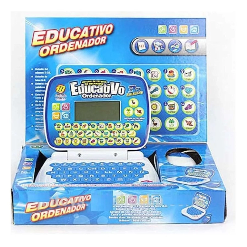 ORDENADOR DIDACTICO COMPUTADORA EDUCATIVO NOTEBOOK AZUL - 1