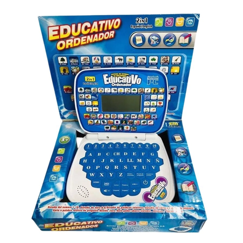 ORDENADOR DIDACTICO COMPUTADORA EDUCATIVO NOTEBOOK AZUL - 2