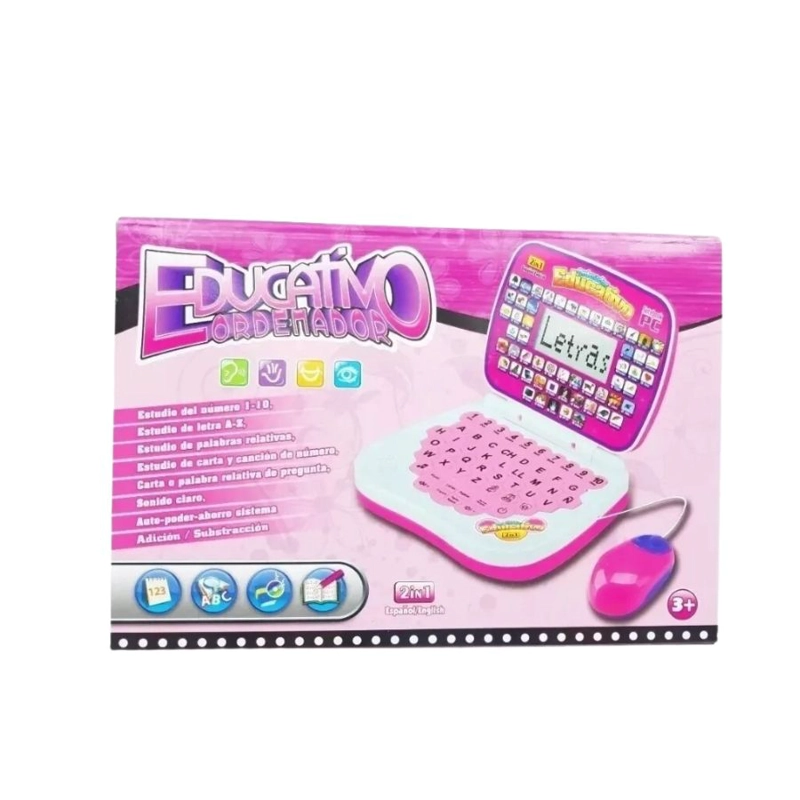 ORDENADOR DIDACTICO COMPUTADORA EDUCATIVO NOTEBOOK ROSA - 2