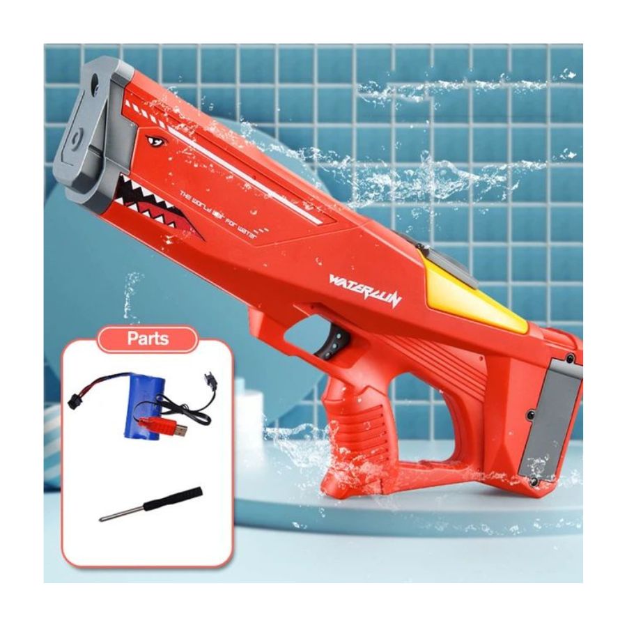 JUGUETE DE AGUA ELÉCTRICO BLASTER PARA NIÑOS ROJO - 4