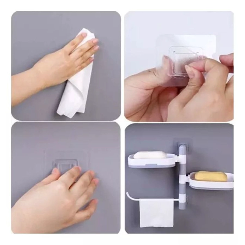 ORGANIZADOR CLICK VENTAS JABONERA DUCHA TOALLAS GIRATORIA BAÑO REPISA - 3