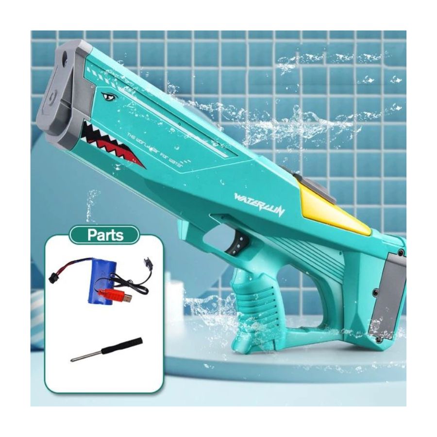 JUGUETE DE AGUA ELÉCTRICO BLASTER PARA NIÑOS AZUL - 2