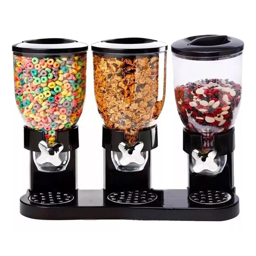 DISPENSADOR TRIPLE CEREAL GRANOS DULCES FRUTOS SECO - 1