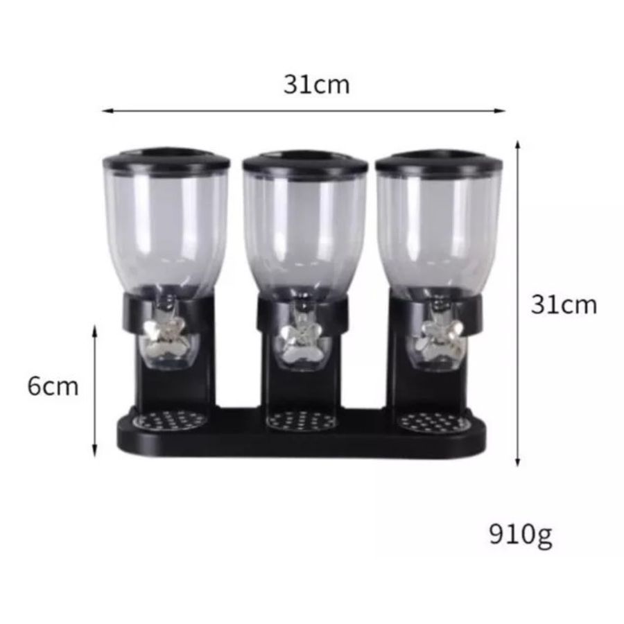DISPENSADOR TRIPLE CEREAL GRANOS DULCES FRUTOS SECO - 4