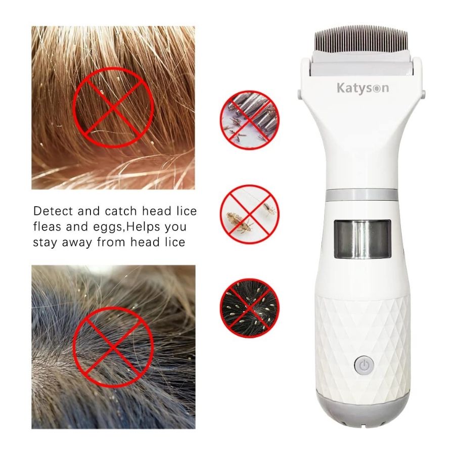 PEINE ELECTRICO CLICK VENTAS PARA ELIMINAR PIOJOS LIMPIADOR DE CABELLO - 3