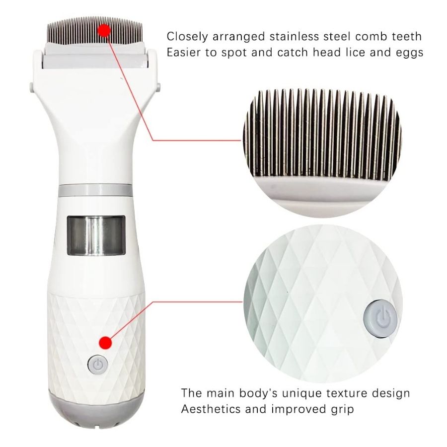 PEINE ELECTRICO CLICK VENTAS PARA ELIMINAR PIOJOS LIMPIADOR DE CABELLO - 4