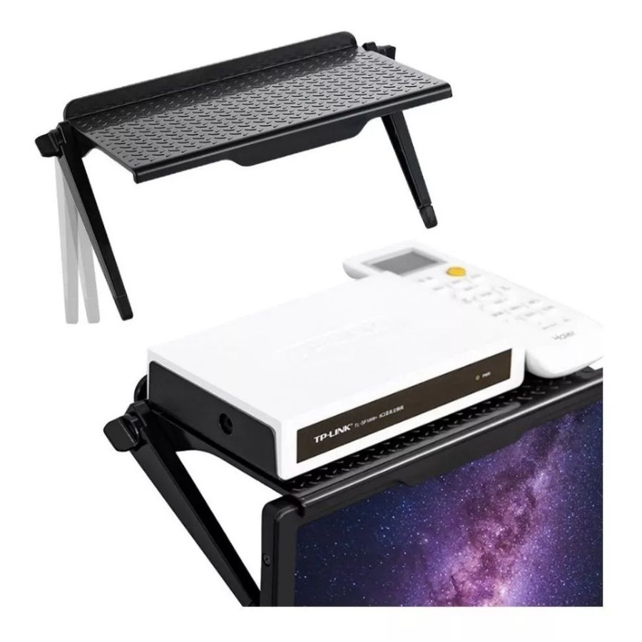 REPISA ESTANTE SOPORTE SOBRE PANTALLA TV AJUSTABLE PLEGABLE - 3
